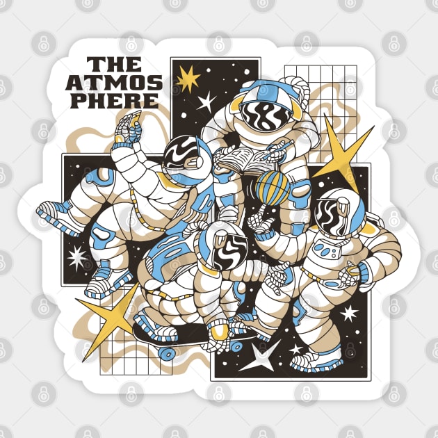 Space Adventures: Fun and Games with the Astronaut Crew! Sticker by Life2LiveDesign